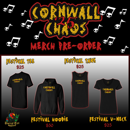Cornwall Chaos 25 edition merch collection